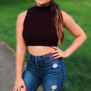 Sweater crop top